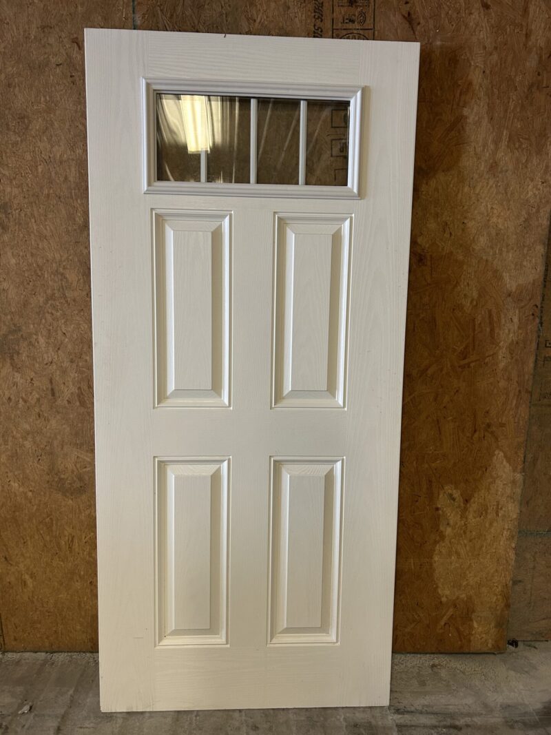 36"x78" Fiberglass 4 Lite Slab Shed Door - Discounted