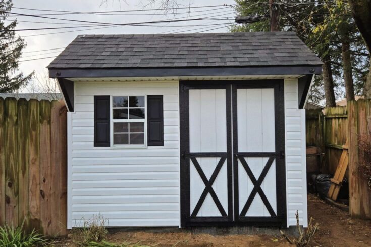 8×10 Storage Shed Siding Repair in Levittown, PA