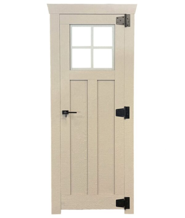 24" Craftsman Style Wooden Single Shed Door
