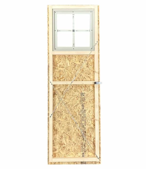 Alternative view of 24" Craftsman Style Wooden Single Shed Door
