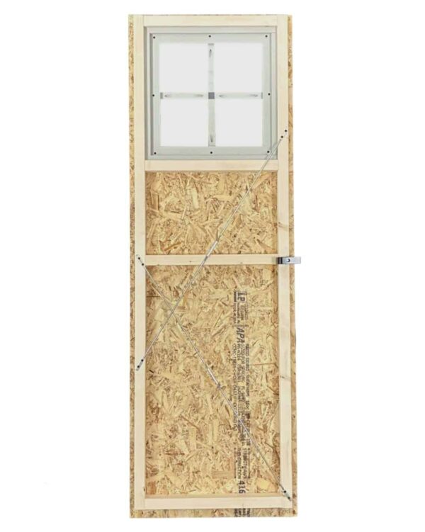 Alternative view of 24" Craftsman Style Wooden Single Shed Door