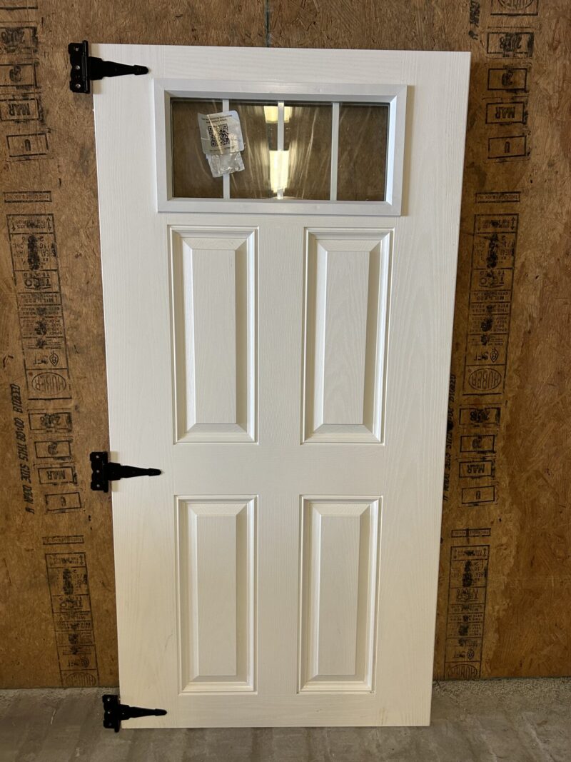 36"x72" Fiberglass 4 Lite Slab Shed Door - Discounted