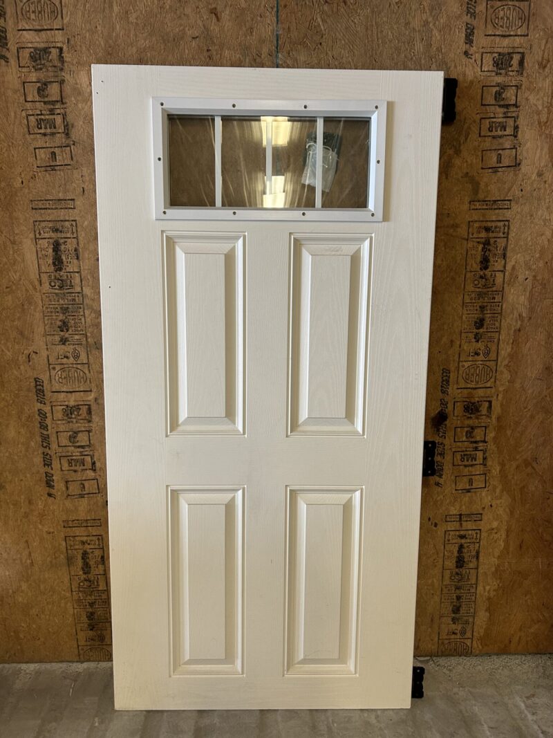 36"x72" Fiberglass 4 Lite Slab Shed Door - Discounted - Image 3