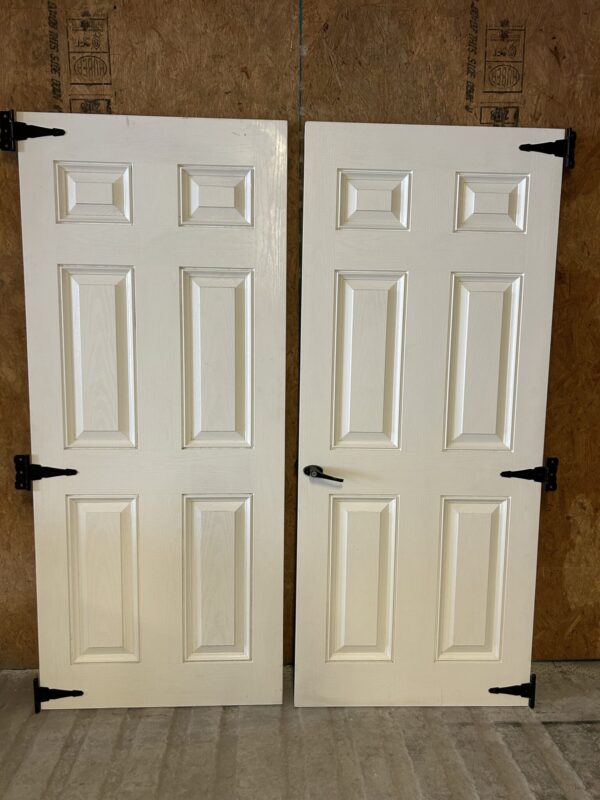 60"x72" Fiberglass 6-Panel Slab Shed Doors - Discounted