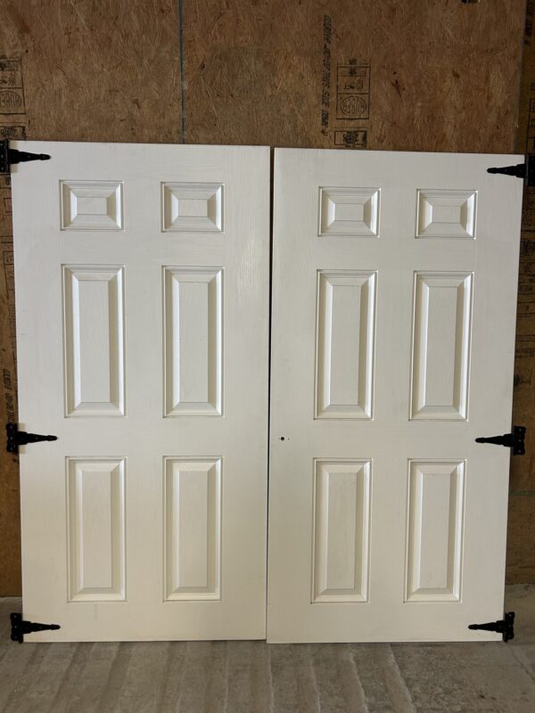 72"x72" Fiberglass 6-Panel Slab Shed Doors - Discounted