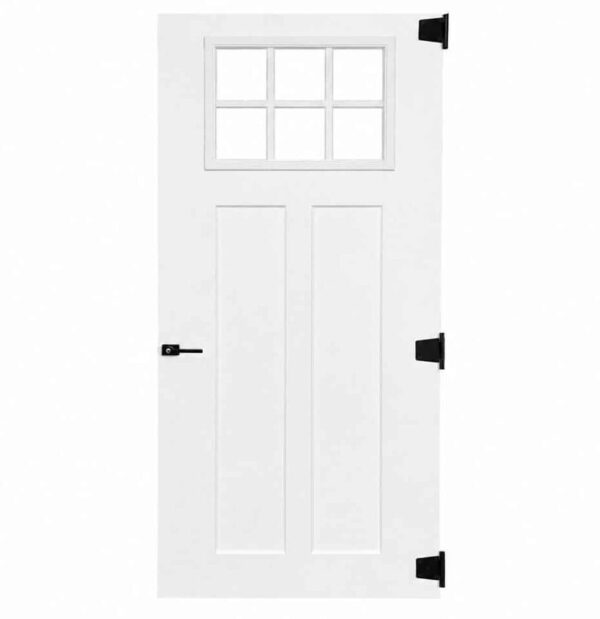 30" Fiberglass Craftsman 6 Lite Slab Shed Door