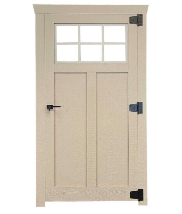 36" Craftsman Style Wooden Single Shed Door