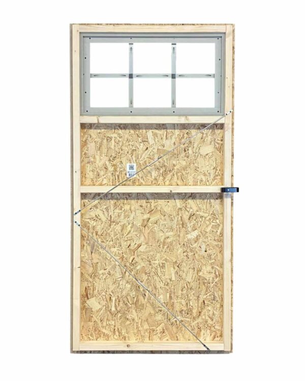 Alternative view of 36" Craftsman Style Wooden Single Shed Door