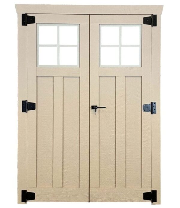 48" Craftsman Style Wooden Double Shed Doors