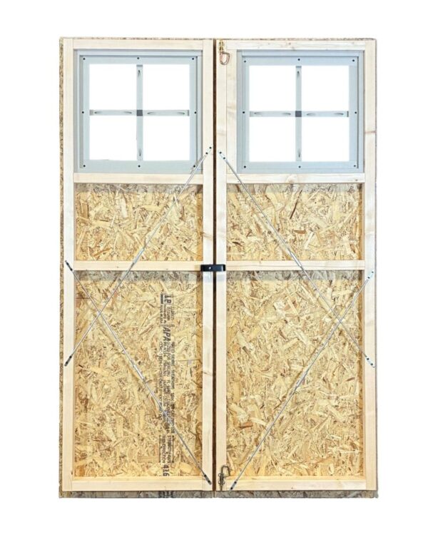 Alternative view of 48" Craftsman Style Wooden Double Shed Doors