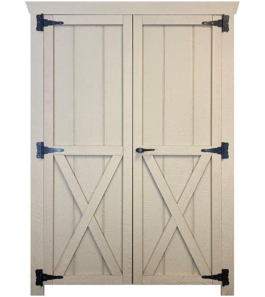 48" Traditional Style Wooden Double Shed Doors Shed Repair LLC