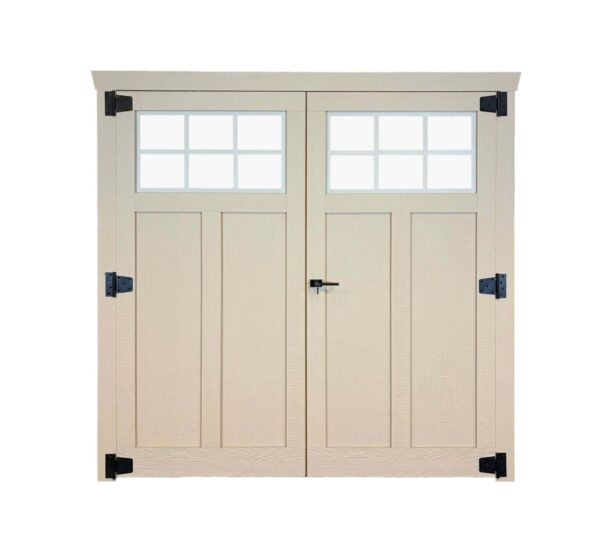 72" Craftsman Style Wooden Double Shed Doors