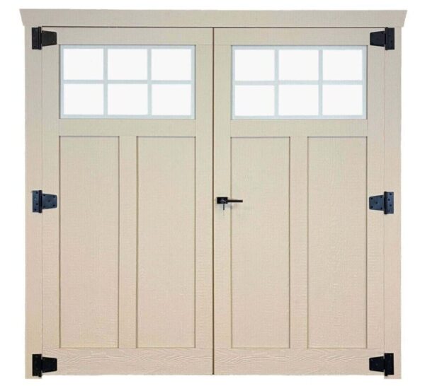 72" Craftsman Style Wooden Double Shed Doors
