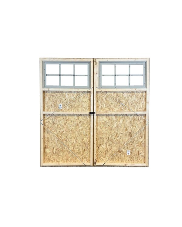 Alternative view of 72" Craftsman Style Wooden Double Shed Doors