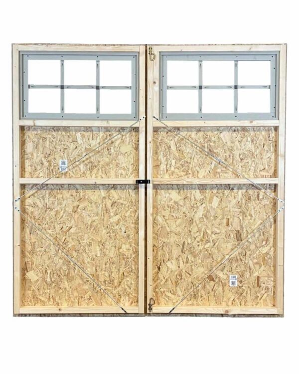 Alternative view of 72" Craftsman Style Wooden Double Shed Doors