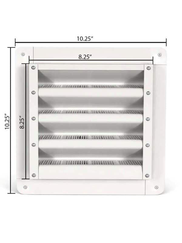 Alternative view of 8" x 8" Aluminum Gable Vents