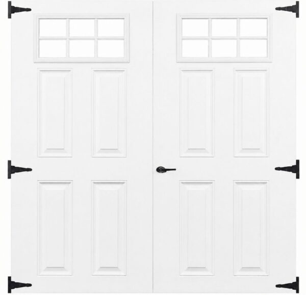 72" Fiberglass 6 Lite Slab Shed Doors