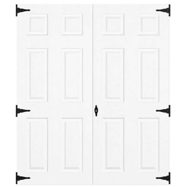 60" Fiberglass 6 Panel Slab Shed Doors