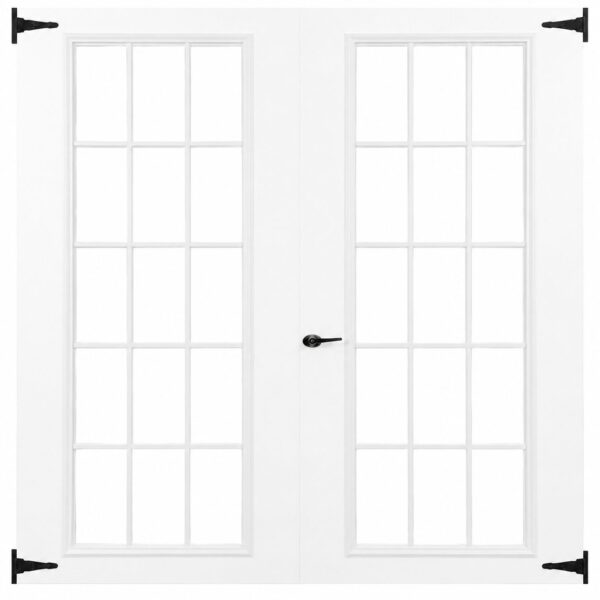 72" Fiberglass 15 Lite Slab Shed Doors