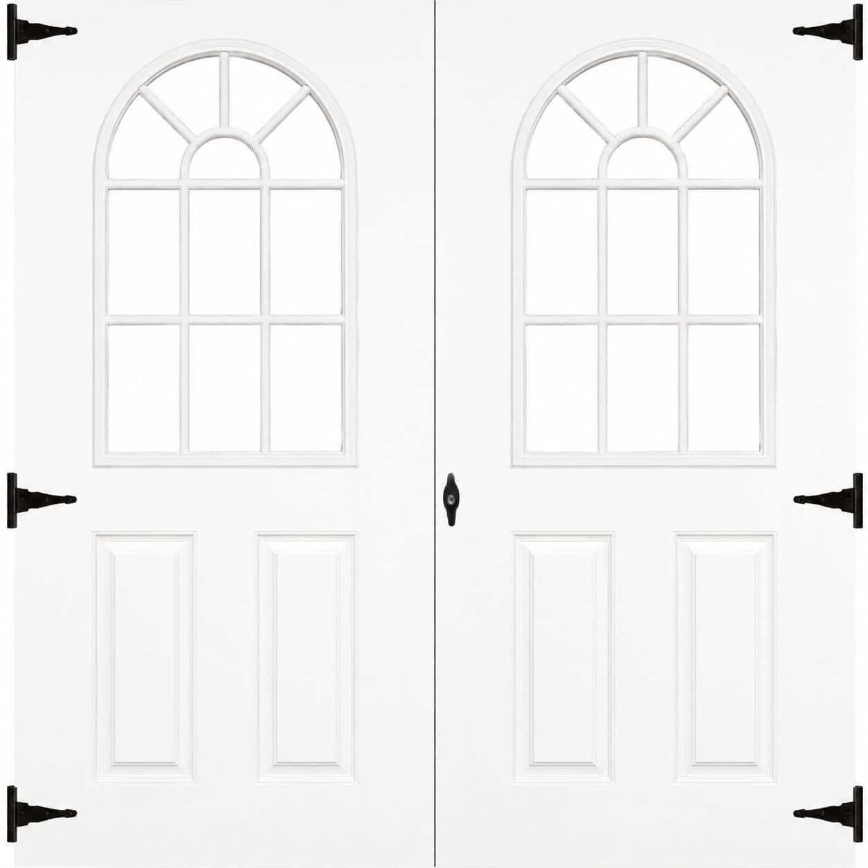 72" Fiberglass 11 Lite Slab Shed Doors