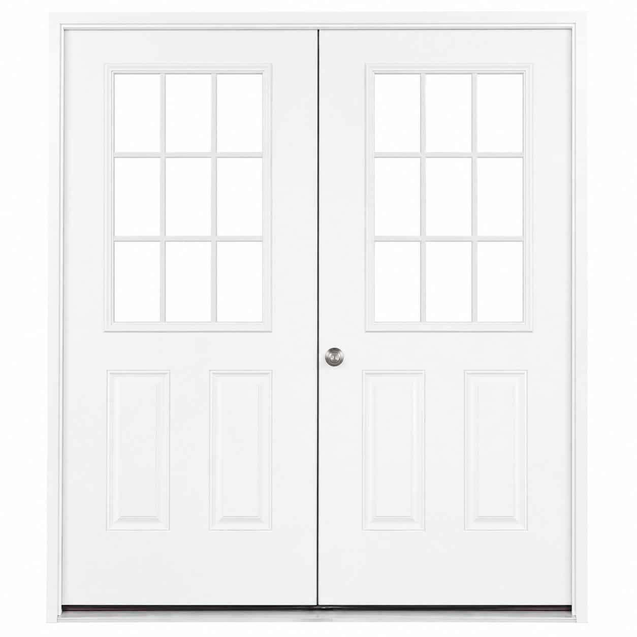72" Fiberglass 9 Lite PreHung Doors