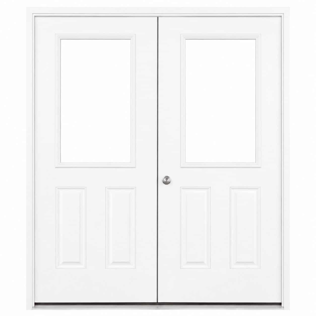 64" Fiberglass 1 Lite PreHung Doors