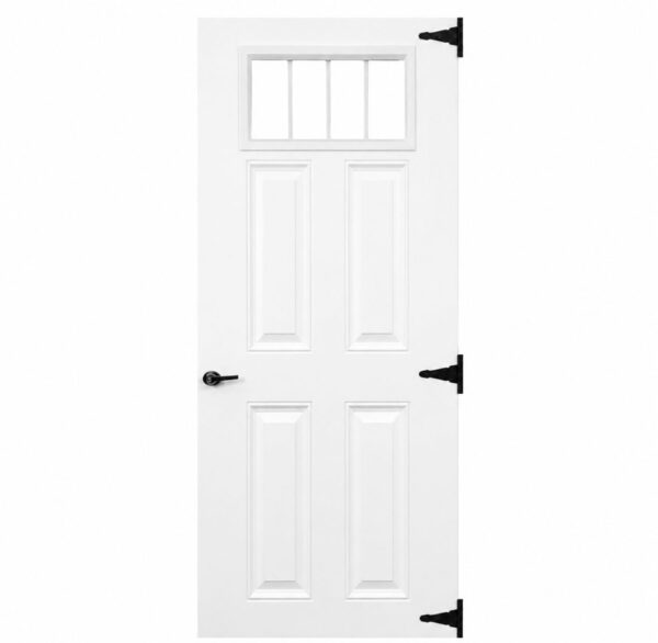 36" Fiberglass 4 Lite Slab Shed Door