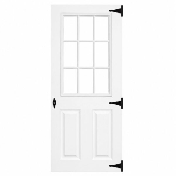 36" Fiberglass 9 Lite Slab Shed Door