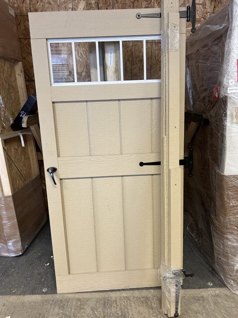 36" x 72" Transom Style Wooden Single Shed Door - Discounted - Image 2