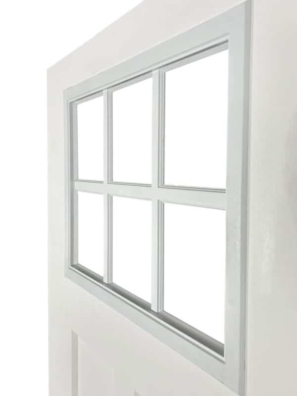 Alternative view of 72" Fiberglass Craftsman 6 Lite Slab Shed Doors