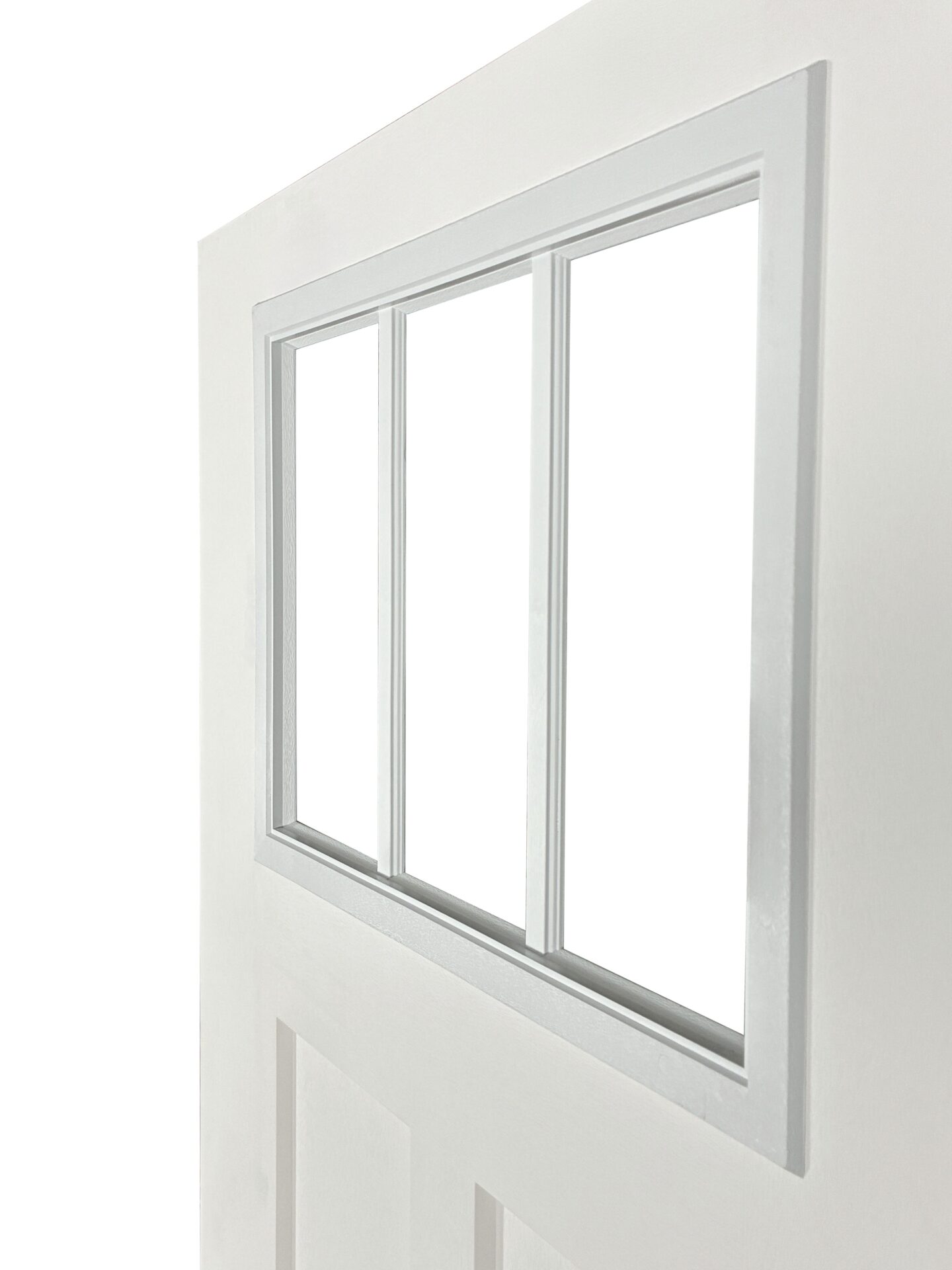 30" Fiberglass Craftsman 3 Lite Slab Shed Door - Image 2