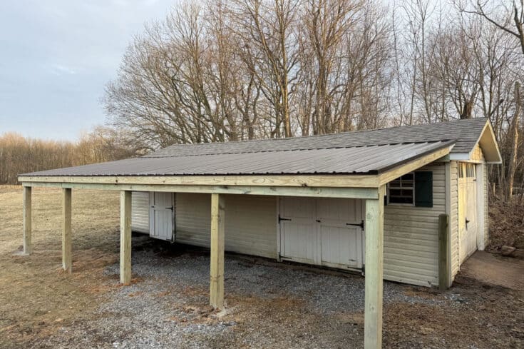 10×32 Storage Shed Lean-To in Cochranville, PA
