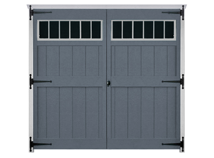 Classic Style Replacement Wooden Shed Doors with Transom Windows