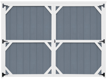 96" Colonial Style Wooden Double Shed Doors
