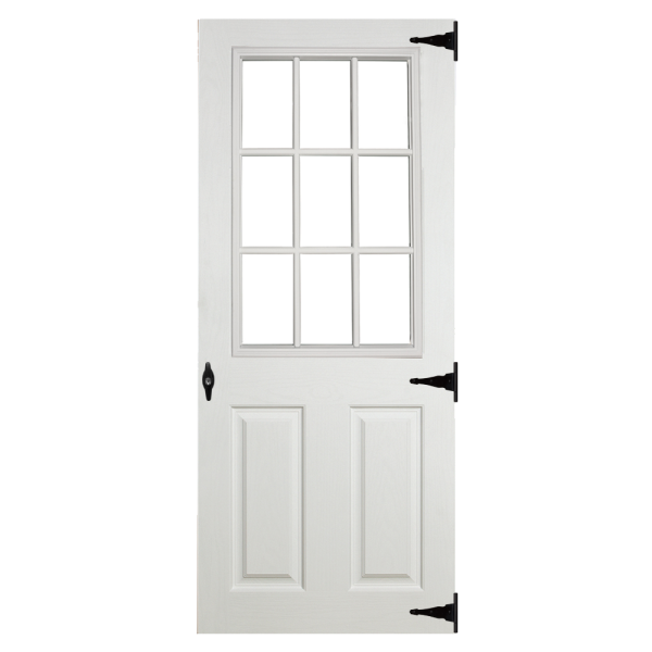 36" Fiberglass 9 Lite Slab Shed Door