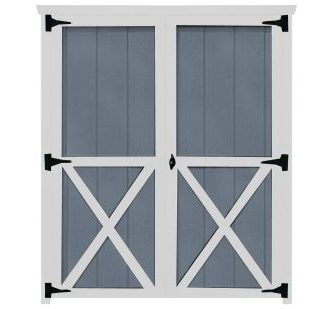 60" Traditional Style Wooden Double Shed Doors