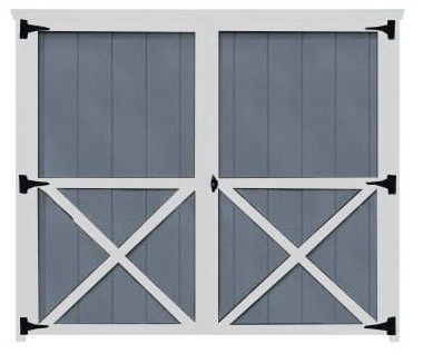 84" Traditional Style Wooden Double Shed Doors