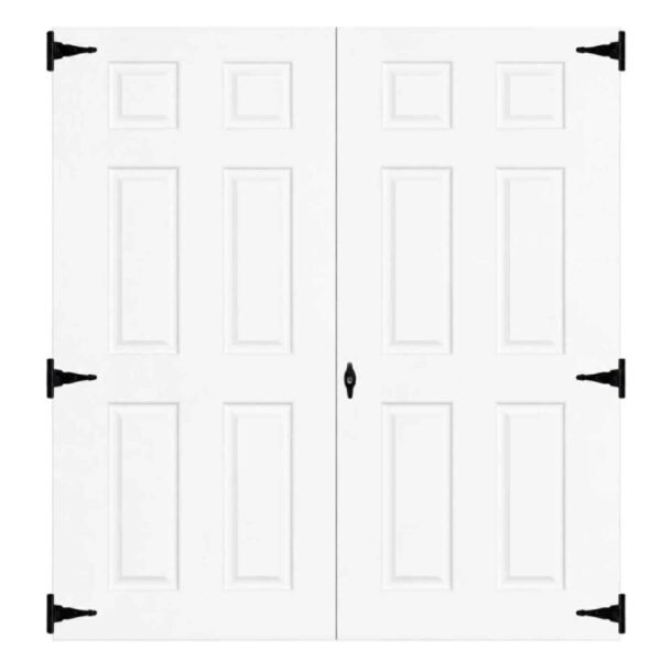 72" Fiberglass 6 Panel Slab Shed Doors