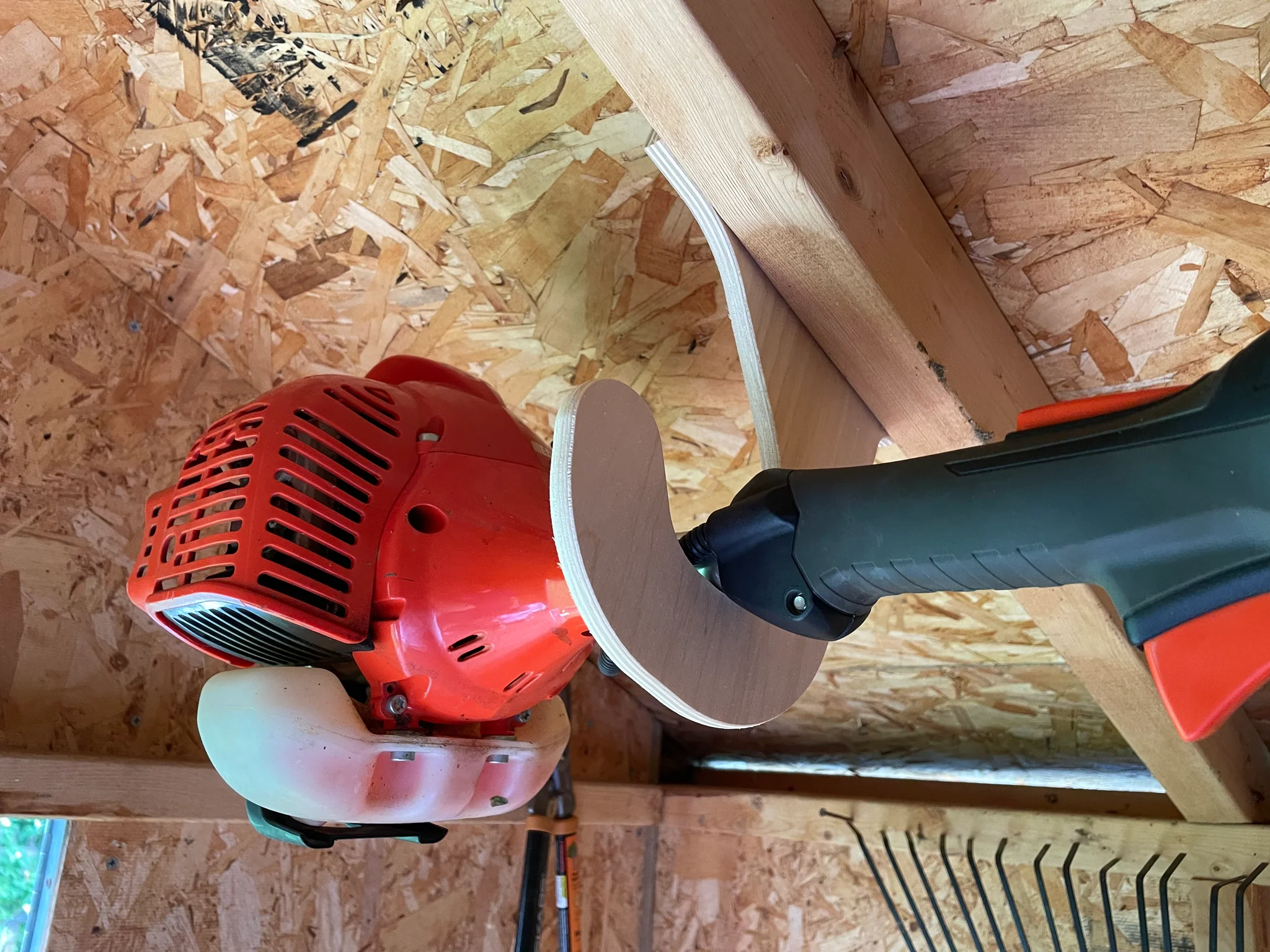 Weed Whacker Organizer Hang From Ceiling Shed Repair LLC