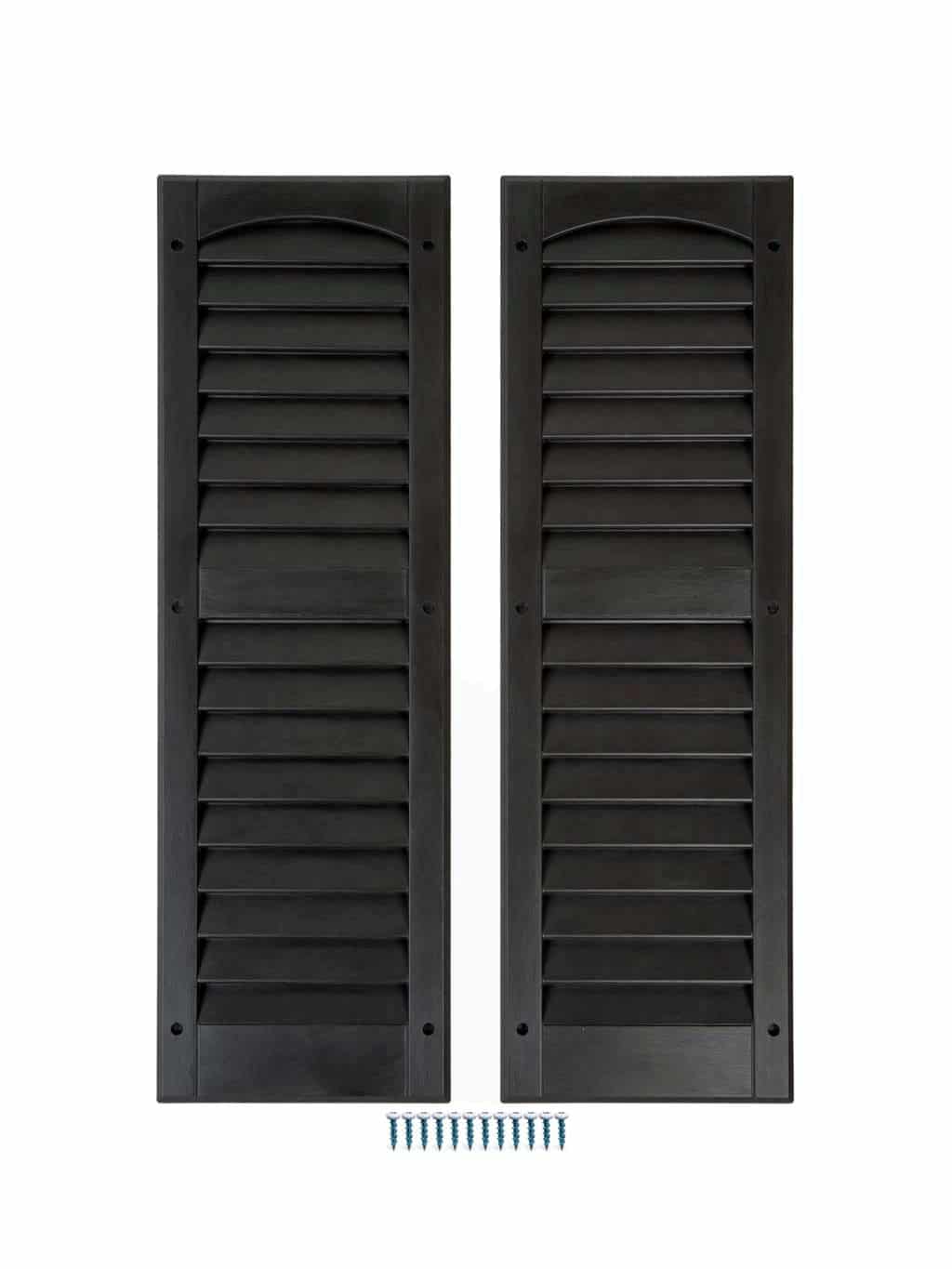 9" x 27" Louvered Vinyl Shutters