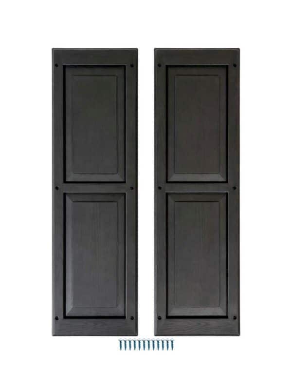 9" x 27" Raised Panel Vinyl Shutters