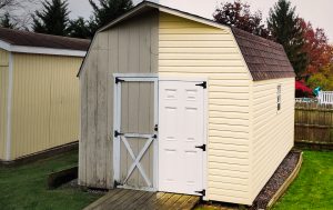A shed repaired by Shed Repair LLC in Pennsylvania